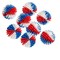 1 1/4" Mini Patriotic Red, White & Blue Vinyl Porcupine Balls 36 Pieces
